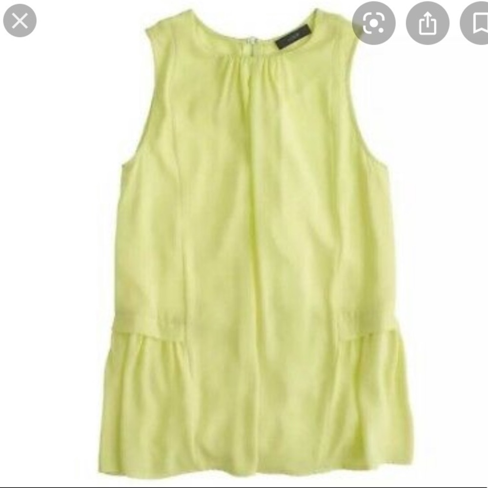J Crew Womens sleeveless flounced top